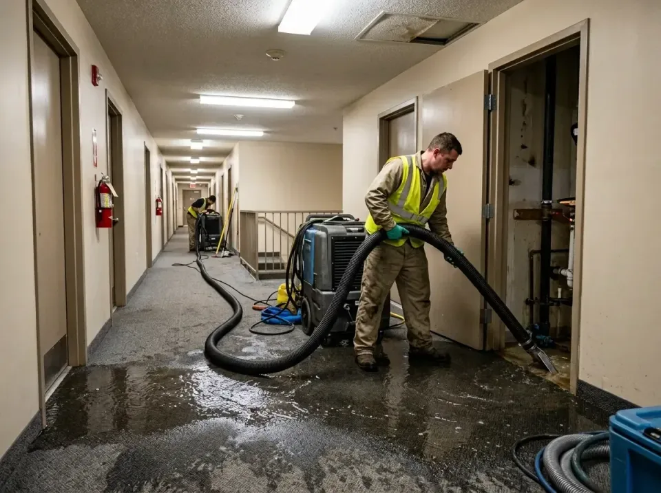 multi-unit-apartment-hallway-f-005 — frequently asked questions, Emergency Burst Pipe Water Extraction & Removal in Round Ro…